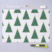 Pop Art Weihnachtsbaum mit Äpfeln und Bananen Seidenpapier (Handwerk)