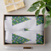 Pop Art Weihnachtsbaum mit Äpfeln und Bananen Seidenpapier (Geschenk)