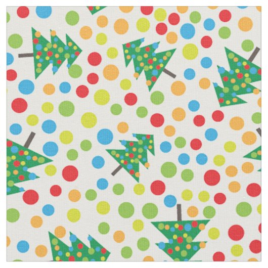 Pop Art Weihnachtsbaum Stoff (Nahaufnahme)