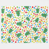 Pop Art Weihnachtsbaumdecke Fleecedecke (Vorderseite (Horizontal))
