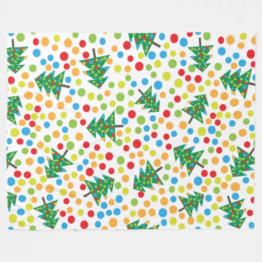 Pop Art Weihnachtsbaumdecke Fleecedecke (Vorderseite (Horizontal))