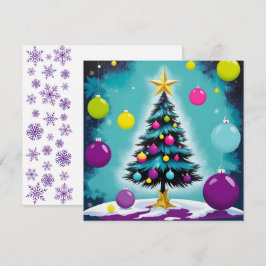 Pop Art Weihnachtslieder wie Farbige Ornamente Feiertagskarte
