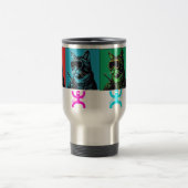 Pop Art Welding Cat Sticker - Cool Retro Welder Ca Reisebecher (Mittel)