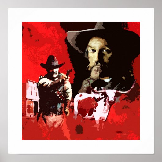 Pop Art Western Retro-Poster Poster (Vorne)