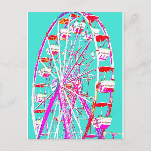 Pop Art Wheel Postkarte (Vorderseite)
