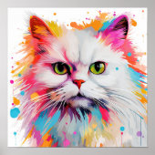 Pop Art White Persian Poster (Vorne)