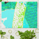 Pop Art White Swan Head Geschirrtuch (Gefaltet)