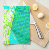 Pop Art White Swan Head Geschirrtuch (Viertel Falte)