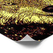 Pop Art Wild Wolf im Schnee Kunstwerk Poster druck (Ecke)