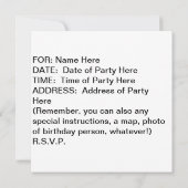 Pop Art Wine Einladung (Rückseite)