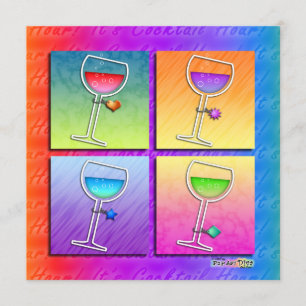 Pop Art Wine Einladung