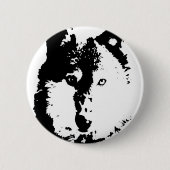 Pop Art Wolf Button (Vorderseite)