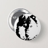 Pop Art Wolf Button (Vorne & Hinten)