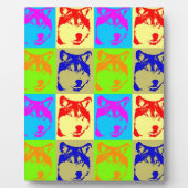 Pop Art Wolf Eyes Fotoplatte (Vorderseite)