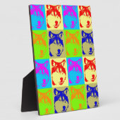 Pop Art Wolf Eyes Fotoplatte (Seite)