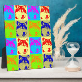 Pop Art Wolf Eyes Fotoplatte (Seite)