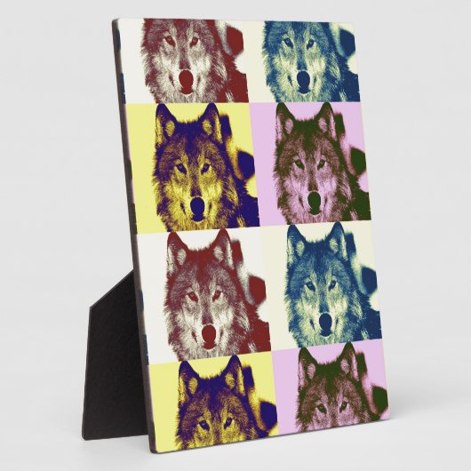 Pop Art Wolf Fotoplatte (Seite)
