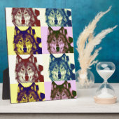 Pop Art Wolf Fotoplatte (Seite)