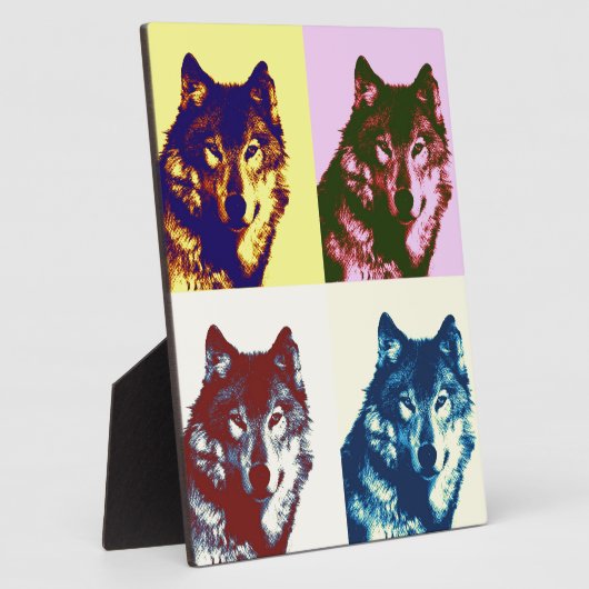 Pop Art Wolf Fotoplatte (Seite)