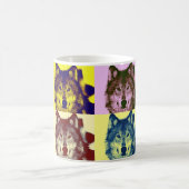 Pop Art Wolf Kaffeetasse (Mittel)
