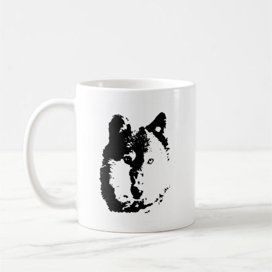 Pop Art Wolf Kaffeetasse (Links)
