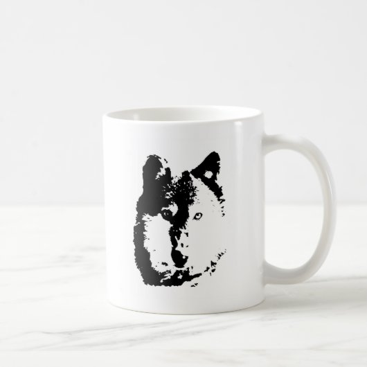 Pop Art Wolf Kaffeetasse (Rechts)