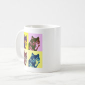 Pop Art Wolf Kaffeetasse (Vorderseite Links)