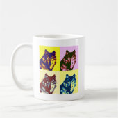 Pop Art Wolf Kaffeetasse (Links)