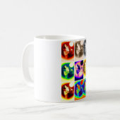 Pop Art Wolf Kaffeetasse (Vorderseite Links)