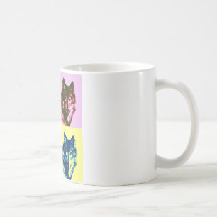 Pop Art Wolf Kaffeetasse