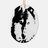 Pop Art Wolf Keramik Ornament (Rechts)