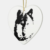 Pop Art Wolf Keramikornament (Links)