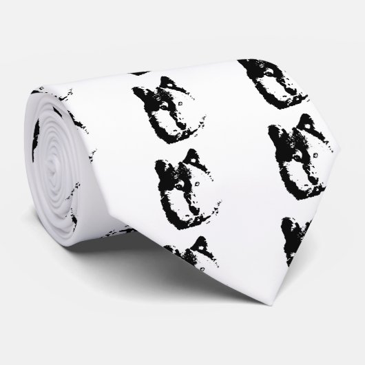 Pop Art Wolf Krawatte (Gerollt)