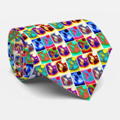 Pop Art Wolf Krawatte (Gerollt)