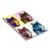 Pop Art Wolf Notizblock (Rechte Seite)