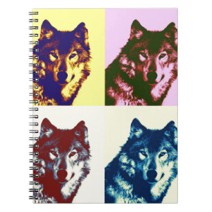 Pop Art Wolf Notizblock