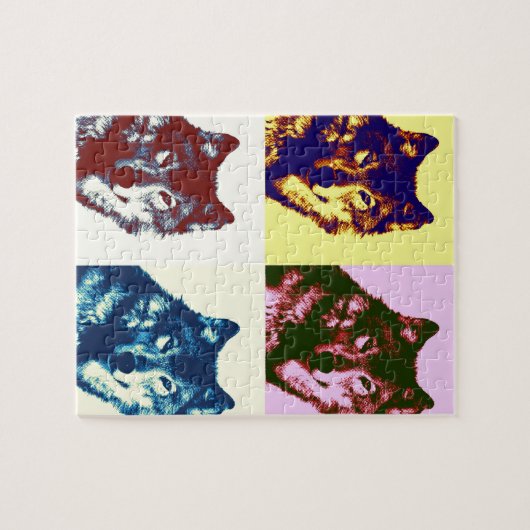Pop Art Wolf Puzzle (Horizontal)