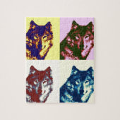 Pop Art Wolf Puzzle (Vertikal)