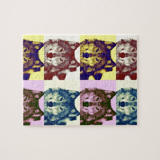 Pop Art Wolf Puzzle (Horizontal)