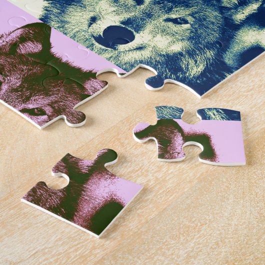 Pop Art Wolf Puzzle (Seite)