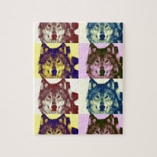 Pop Art Wolf Puzzle