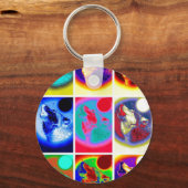 Pop Art Wolf Schlüsselanhänger (Vorderseite)