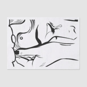 Pop Art Woman Cry Seidenpapier