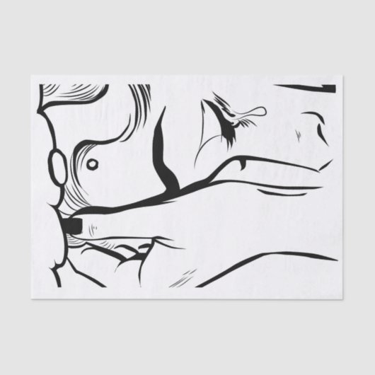 Pop Art Woman Cry Seidenpapier (Vorderseite)