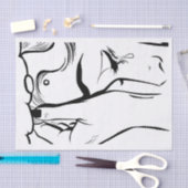 Pop Art Woman Cry Seidenpapier (Handwerk)