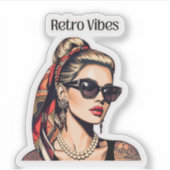 Pop Art Woman  Fashion Mood Aufkleber (Vorderseite)