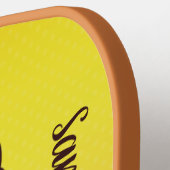 Pop Art Woman individuelle Name Pickleball Schläger (Linke Seite)