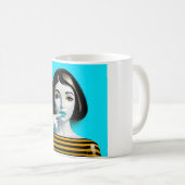 Pop Art Woman Kaffeetasse (VorderseiteRechts)