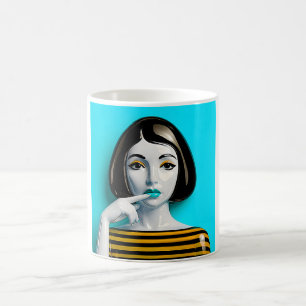 Pop Art Woman Kaffeetasse
