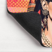 Pop Art Woman – Retro Chic Mousepad (Ecke)